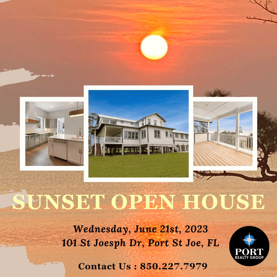 Exquisite sunset open house at stunning St. Joe Bay home